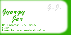 gyorgy jex business card