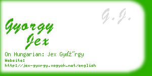 gyorgy jex business card